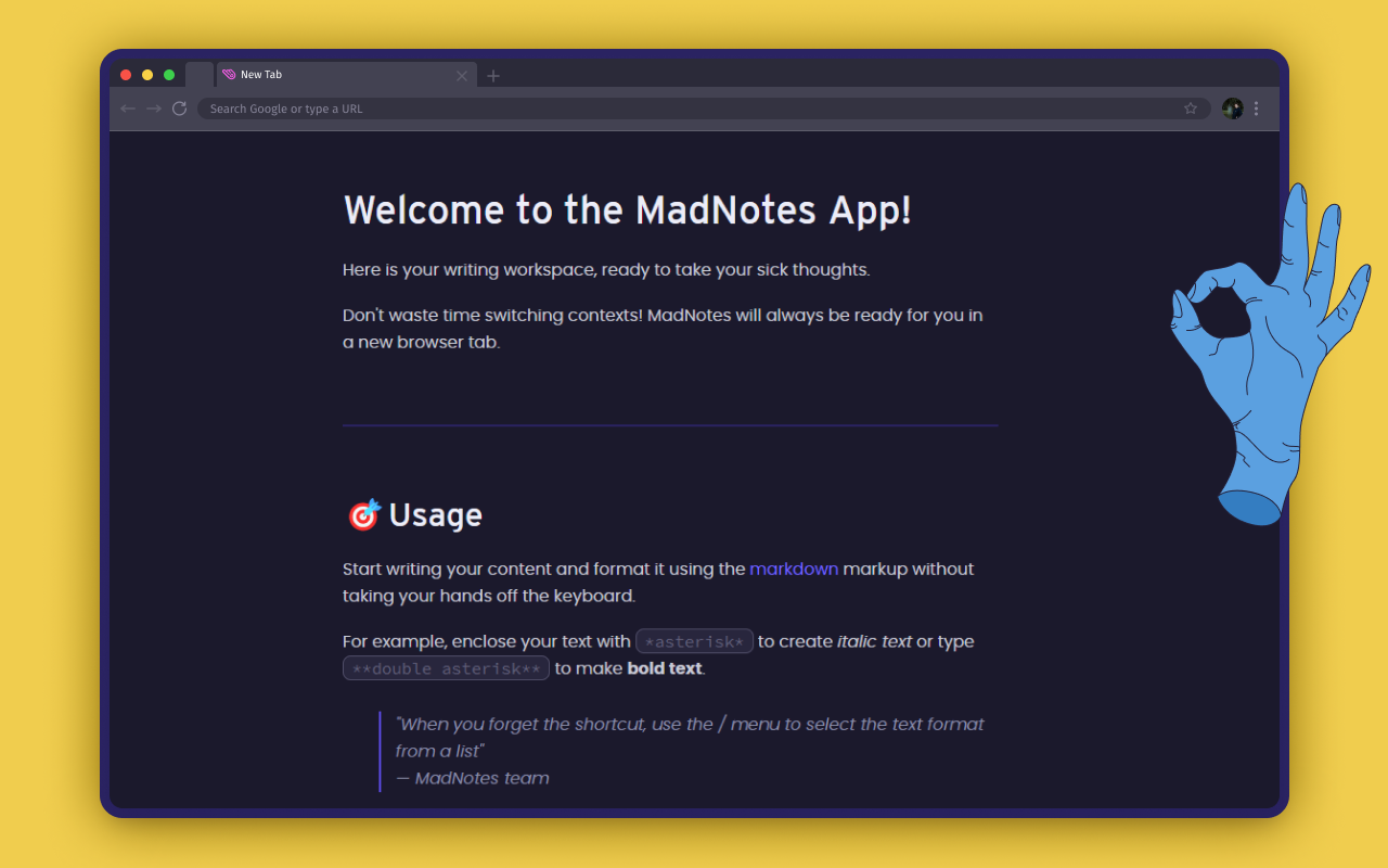 MadNotes App Screenshot